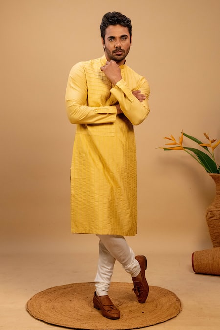 Agape Braided Embroidered Kurta & Churidar Set 