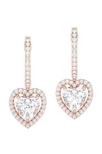 Buy Joules by Radhika Rose Gold Imitation Diamonds Love Drop Heart Stone Earrings at Aza Fashions Buy_Joules by Radhika_Rose Gold Imitation Diamonds Love Drop Heart Stone Earrings_at_Aza_Fashions