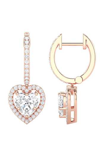 Joules by Radhika Rose Gold Imitation Diamonds Love Drop Heart Stone Earrings Online at Aza Fashions Joules by Radhika_Rose Gold Imitation Diamonds Love Drop Heart Stone Earrings_Online_at_Aza_Fashions