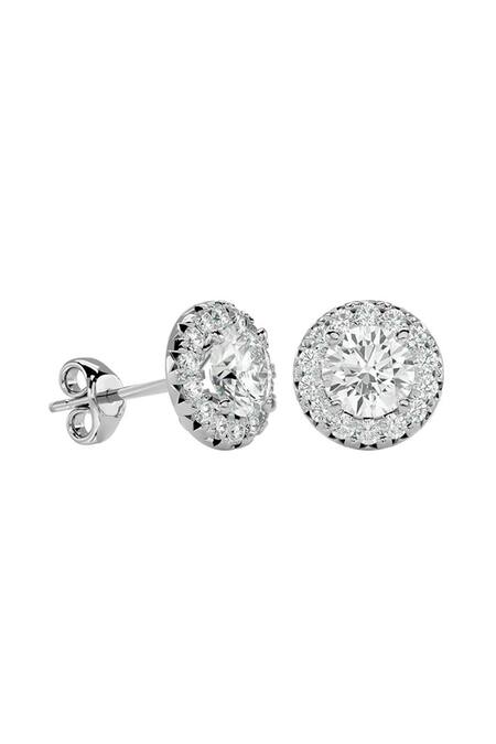Joules By Radhika_White Imitation Diamonds Solitaire Stone Orbit Helix Studs_Online_at_Aza_Fashions