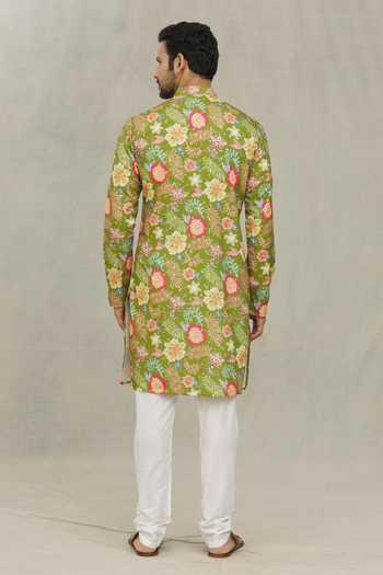 Arihant Rai Sinha Floral Bloom Print Kurta