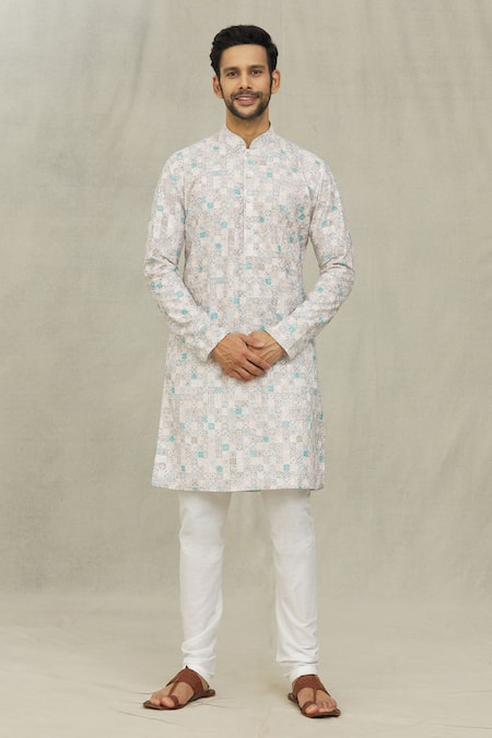 Arihant Rai Sinha Moroccan Tile Print Kurta