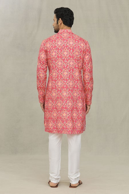 Arihant Rai Sinha Bandhani Print Kurta Set 