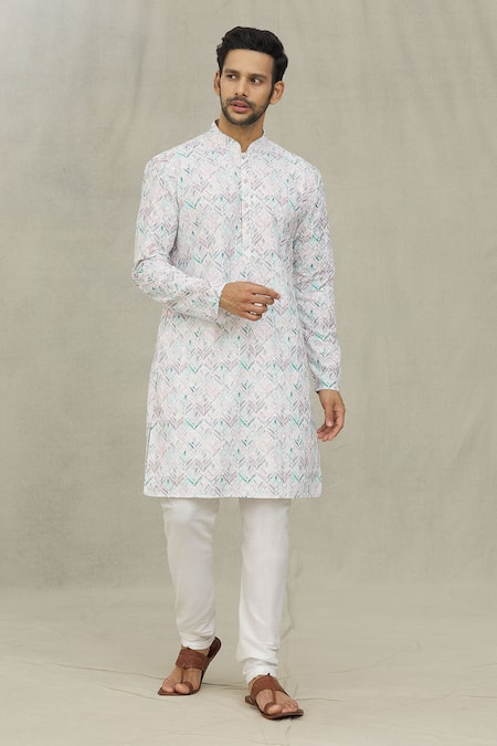 Arihant Rai Sinha Chevron Print Kurta Set 