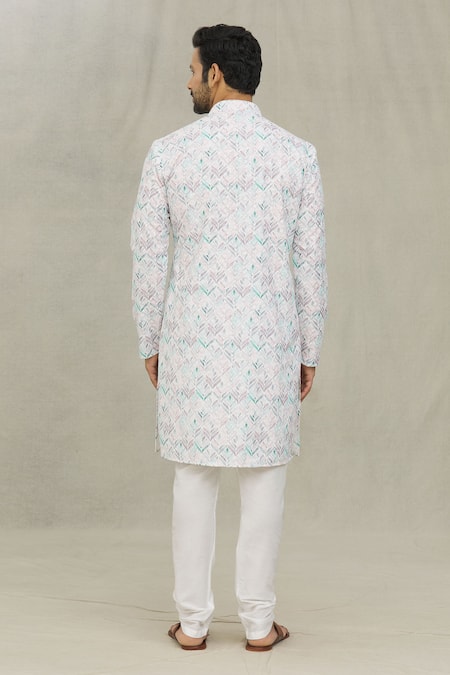 Arihant Rai Sinha Chevron Print Kurta Set 