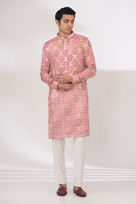 Rabani & Rakha Bandhani Print Kurta & Pant Set 