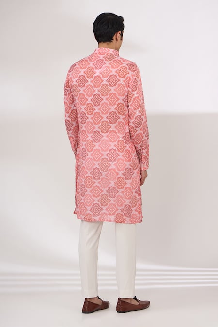 Rabani & Rakha Bandhani Pattern Kurta & Pant Set 