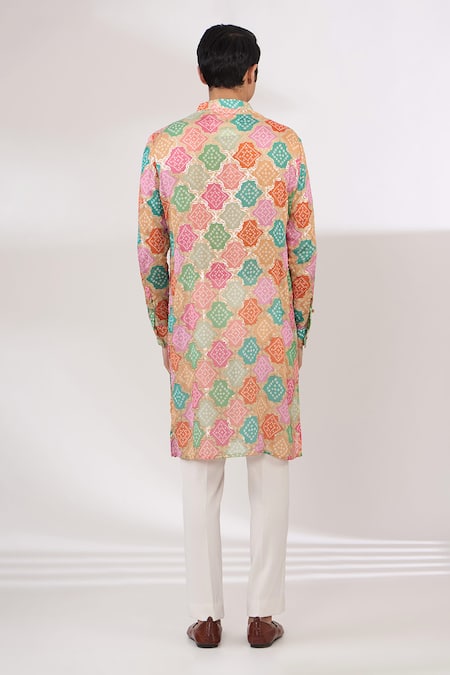 Rabani & Rakha Bandhani Kurta & Pant Set 