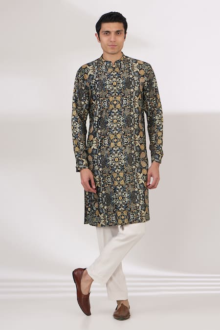 Rabani & Rakha Floral Pattern Kurta & Pant Set 