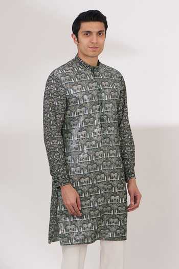Buy Rabani & Rakha Black Georgette, Cotton, Silk Sequins Abstract Print Kurta And Pant Set Online at Aza Fashions Buy_Rabani & Rakha_Black Georgette, Cotton, Silk Sequins Abstract Print Kurta And Pant Set _Online_at_Aza_Fashions