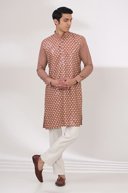 Rabani & Rakha Floral Print Kurta & Pant Set 