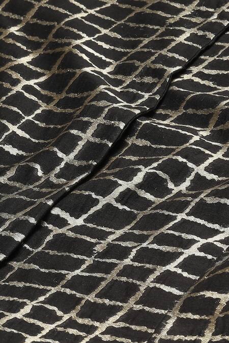 Shop Abraham And Thakore Black Brocade Lattice And Checkered Pattern Palazzo Online at Aza Fashions Shop_Abraham And Thakore_Black Brocade Lattice And Checkered Pattern Palazzo_Online_at_Aza_Fashions
