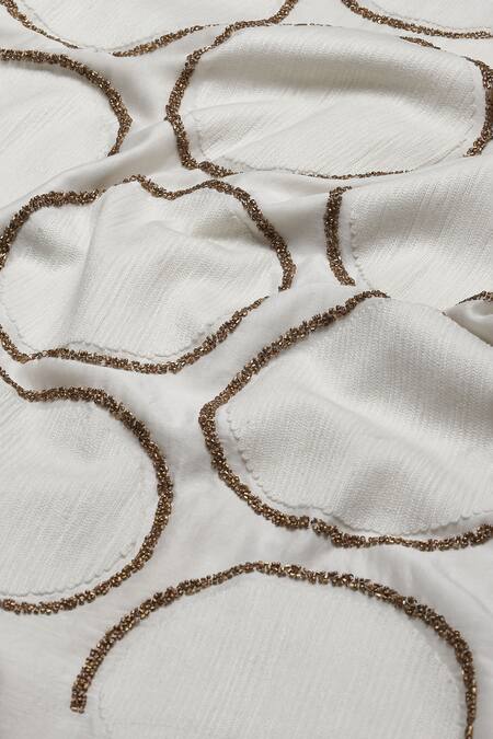 Buy_Abraham And Thakore_Ivory Chanderi Embroidery Collared Shirt