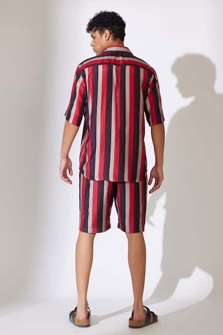 Koai Cotton Silk Striped Shirt 