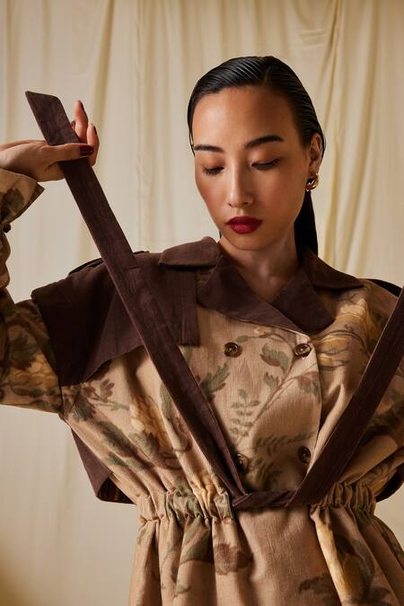 Shop_Cord_Multi Color Corduroy Embroidery Collared Zoey Floral Print Jacket_Online_at_Aza_Fashions