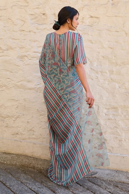 Ayaka Embroidered Panel Border Saree 