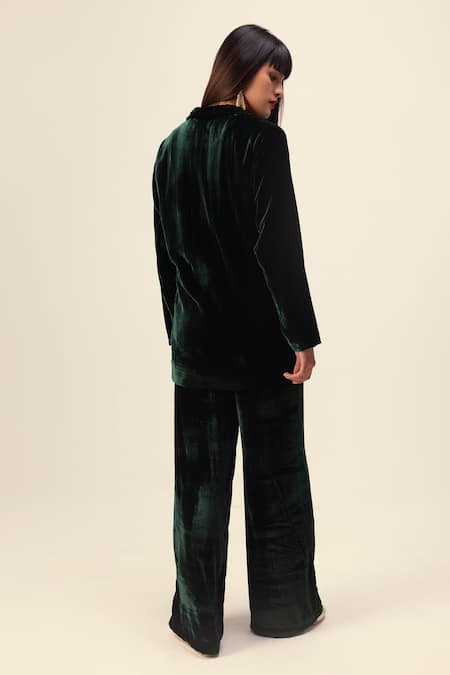 Reena Sharma Silk Velvet Jacket With Pant 