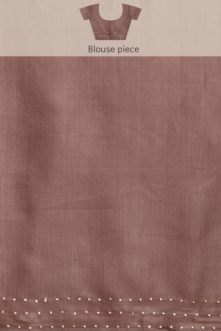 Sayisha Brown Silk Printed Leaflet Saree With Running Blouse Online at Aza Fashions Sayisha_Brown Silk Printed Leaflet Saree With Running Blouse_Online_at_Aza_Fashions