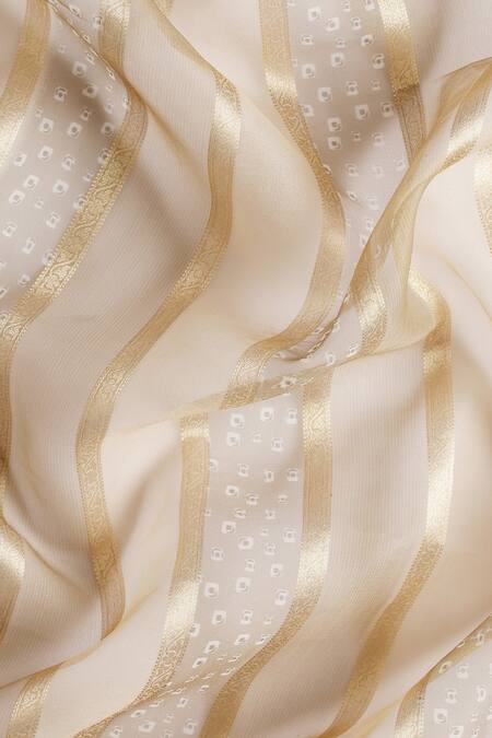 Sayisha Yellow Cotton Woven Stripe Floral Cut Work Bordered Saree With Running Blouse at Aza Fashions Sayisha_Yellow Cotton Woven Stripe Floral Cut Work Bordered Saree With Running Blouse_at_Aza_Fashions