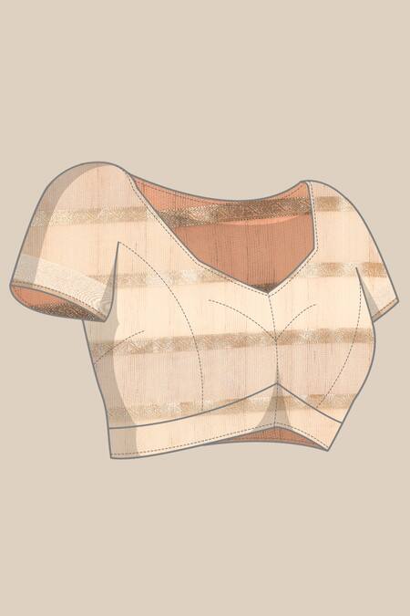 Buy Sayisha Yellow Cotton Woven Stripe Floral Cut Work Bordered Saree With Running Blouse Buy_Sayisha_Yellow Cotton Woven Stripe Floral Cut Work Bordered Saree With Running Blouse