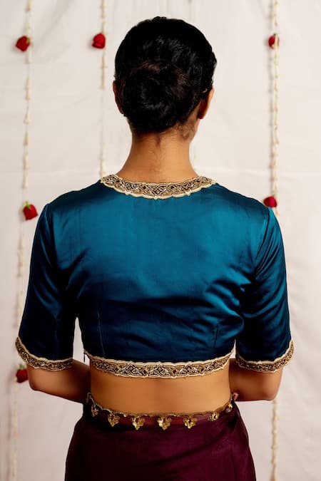 Mimamsaa Awja Satin Silk Blouse 