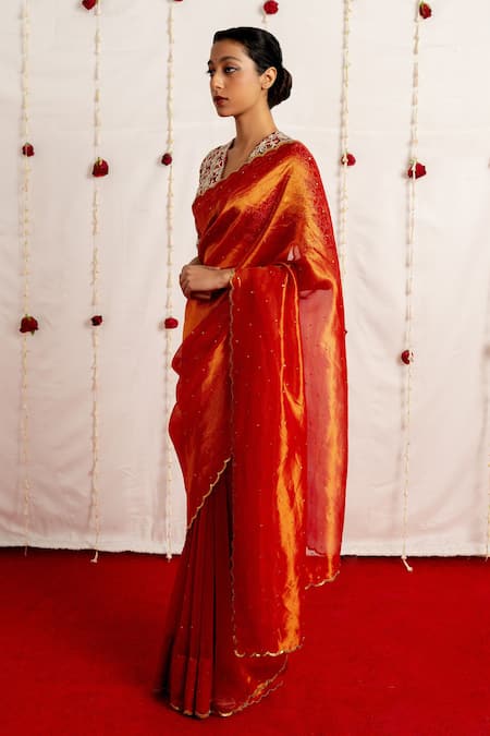 Duplicated: Chanderi Silk Saree with blouse – [#2089] – Ela