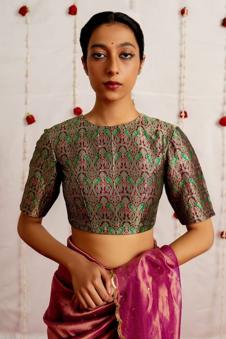 Mimamsaa Liyana Brocade Silk Blouse 