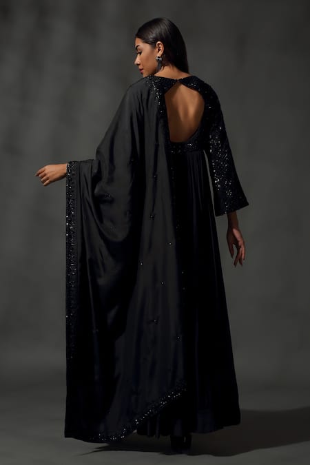 Priyanka Jain Floral Sequin Embroidered Anarkali Pant Set 