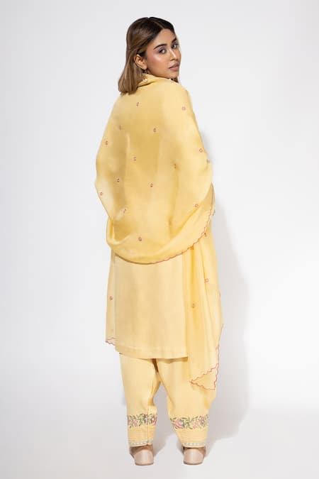 Nemaani Mirror Yoke Embroidered Kurta Set 