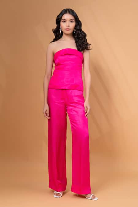 Therealb Satin Linen Top With Pant