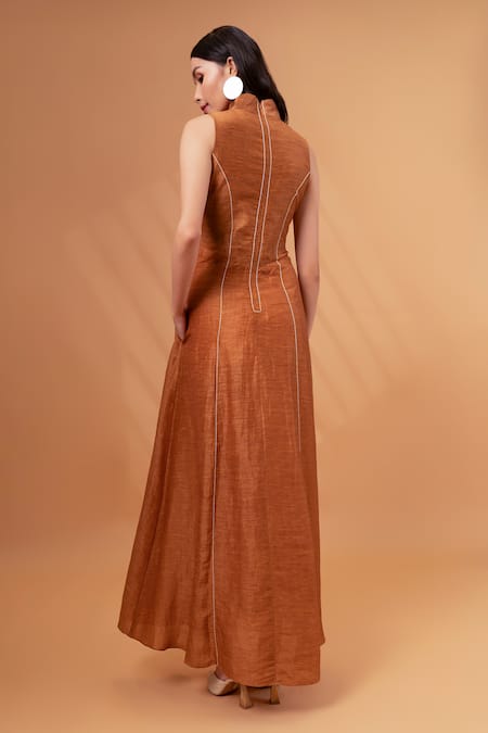 Therealb Cotton Linen Sleeveless Maxi Dress 