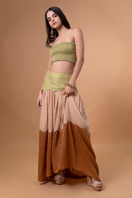 TheRealB Smocked Top With Color Block Skirt 