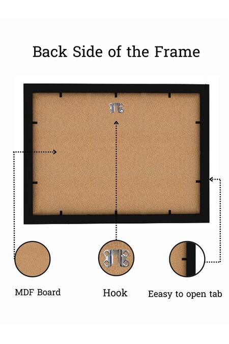 Shop_My Kids Wall_Black Engineered Wood Print Karate Girl Personalized Wall Art_Online_at_Aza_Fashions