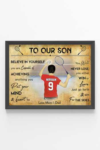 Buy My Kids Wall Black Engineered Wood Badminton Player Boy Personalised Motivational Wall Art at Aza Fashions Buy_My Kids Wall_Black Engineered Wood Badminton Player Boy Personalised Motivational Wall Art_at_Aza_Fashions