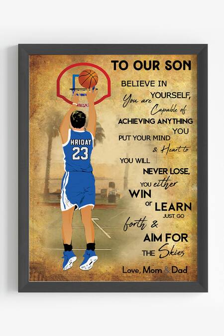 Buy My Kids Wall Black Engineered Wood Basketball Player Boy Personalised Motivational Wall Art at Aza Fashions Buy_My Kids Wall_Black Engineered Wood Basketball Player Boy Personalised Motivational Wall Art_at_Aza_Fashions
