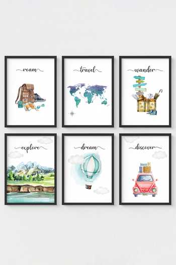 Buy My Kids Wall Black Engineered Wood Explore Travel And Discover Wall Art 6 Pcs Set Online at Aza Fashions Buy_My Kids Wall_Black Engineered Wood Explore Travel And Discover Wall Art 6 Pcs Set_Online_at_Aza_Fashions