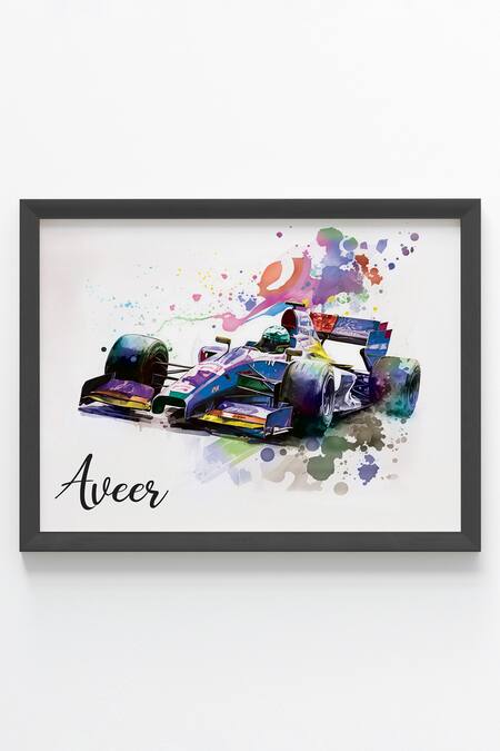 My Kids Wall Black Engineered Wood Formula 1 Racer Personalized Framed Wall Art Online at Aza Fashions My Kids Wall_Black Engineered Wood Formula 1 Racer Personalized Framed Wall Art_Online_at_Aza_Fashions