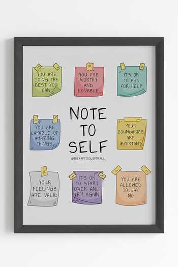 My Kids Wall Black Engineered Wood Notes To Self Framed Wall Art Online at Aza Fashions My Kids Wall_Black Engineered Wood Notes To Self Framed Wall Art_Online_at_Aza_Fashions