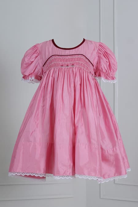 BABY BARN Silk Puff Sleeve Dress 