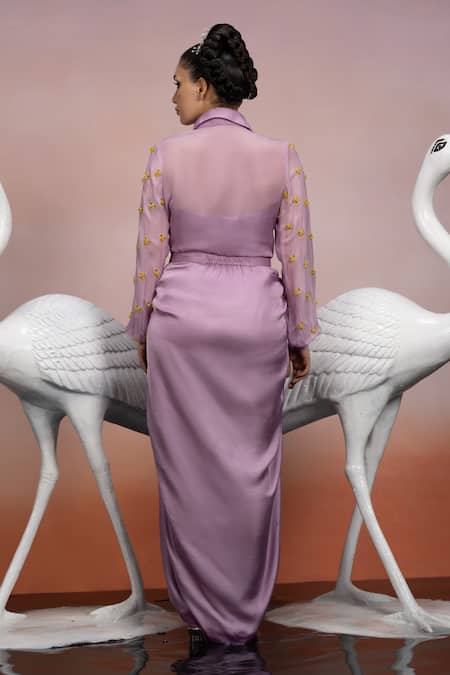 Mona And Vishu Candy Motif Embroidered Shirt Skirt Set 