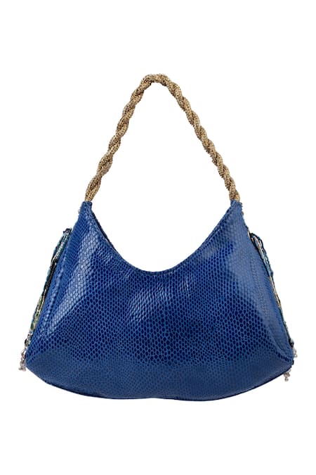 Buy Born Flash Blue Crystals, Beads Agate Designer Handbag Online at Aza Fashions Buy_Born Flash_Blue Crystals, Beads Agate Designer Handbag _Online_at_Aza_Fashions