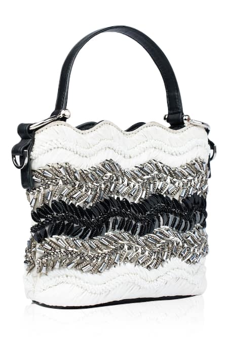 Born Flash Wild Soul Pearl & Metal Sequin Embellished Bag 