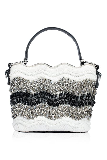 Born Flash Wild Soul Pearl & Metal Sequin Embellished Bag 