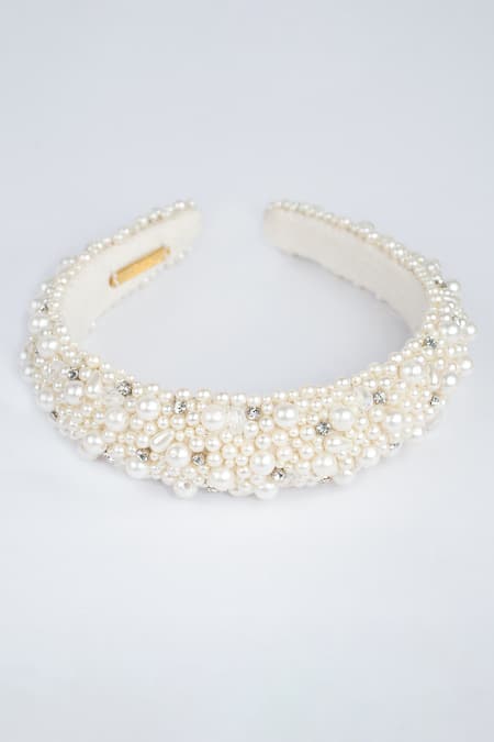 Born Flash Pearl Embellished Hair Band 