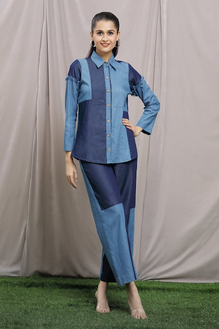 Samyukta Singhania Colorblock Shirt & Pant Set 