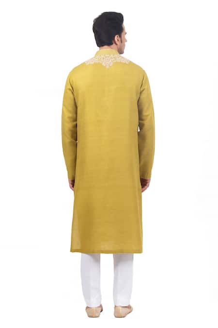 Sankalan - Men Hand Embroidered Kurta & Pant Set 