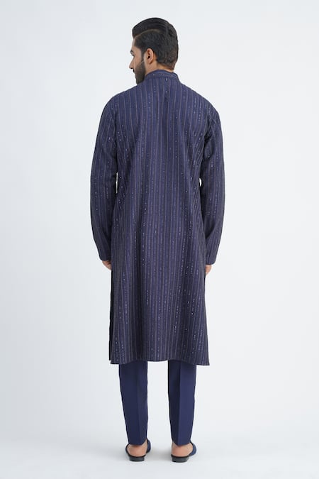 Sankalan - Men Sequins Hand Embroidered Kurta & Pant Set 