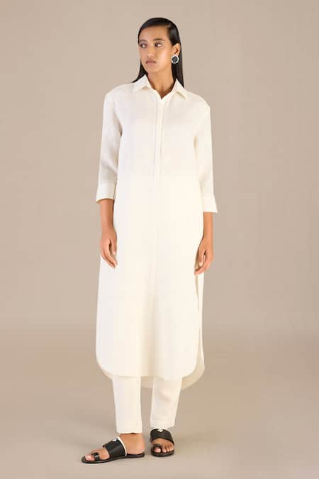 AMPM Linen Cord Work Kurta & Pant Set 