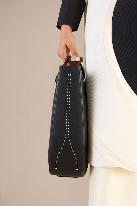 Buy Ampm Black Judy Bloom Tote Bag Online at Aza Fashions Buy_Ampm_Black Judy Bloom Tote Bag _Online_at_Aza_Fashions