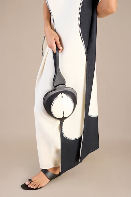 Buy Ampm Black Patchwork Raahat Top Handled Bag Online at Aza Fashions Buy_Ampm_Black Patchwork Raahat Top Handled Bag _Online_at_Aza_Fashions